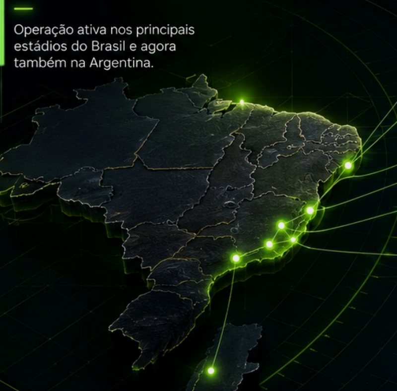 Mapa de operações Bepass no Brasil e Argentina